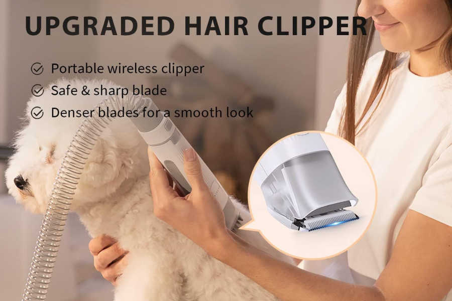 Low-Noise Pet Vacuum Groomer