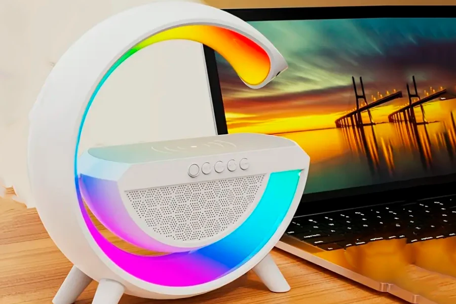 Bluetooth Alarm Clock with Lamp and Speaker