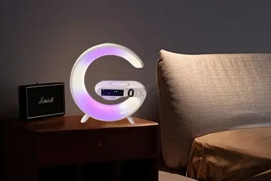 Bluetooth Alarm Clock with Lamp and Speaker