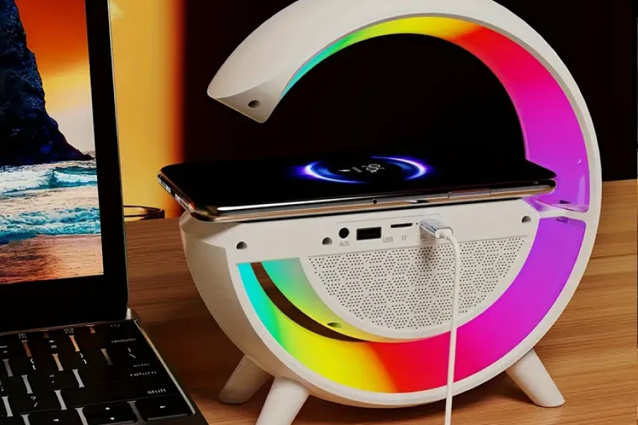 Bluetooth Alarm Clock with Lamp and Speaker